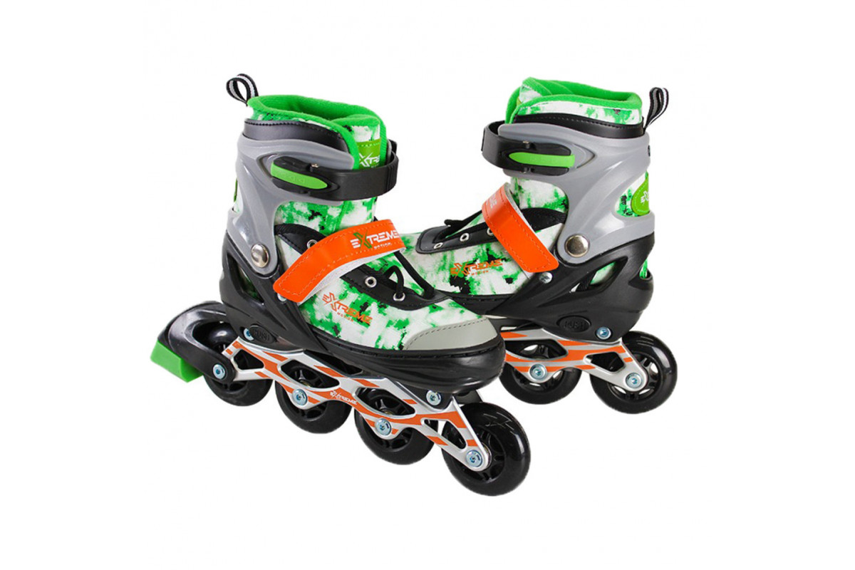 Дитячі ролики Extreme Motion RL2430(Green) колеса що світяться, зелений, S (30-33) Дитячі ролики Extreme Motion RL2430(Green) колеса що світяться, зелений, S (30-33)