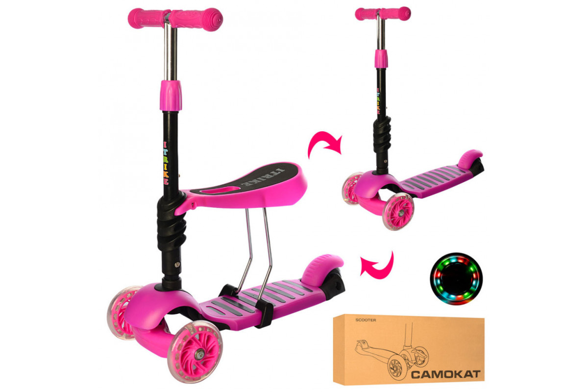 Дитячий самокат iTrike JR 3-054-P MAXI з кошиком Дитячий самокат iTrike JR 3-054-P MAXI з кошиком