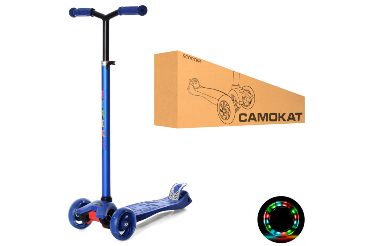 Самокат детский MAXI iTrike JR3-060-22-DBL с подсветкой