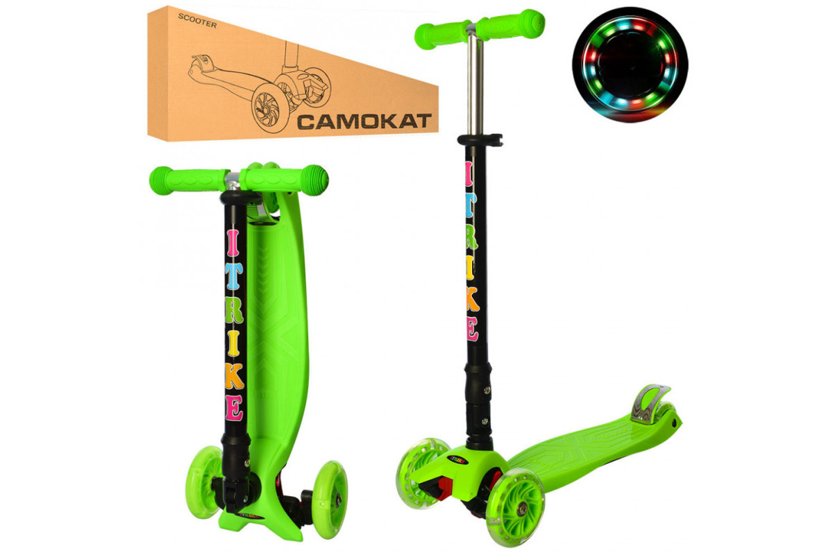Дитячий самокат iTrike JR 3-003-1-GR MAXI складний