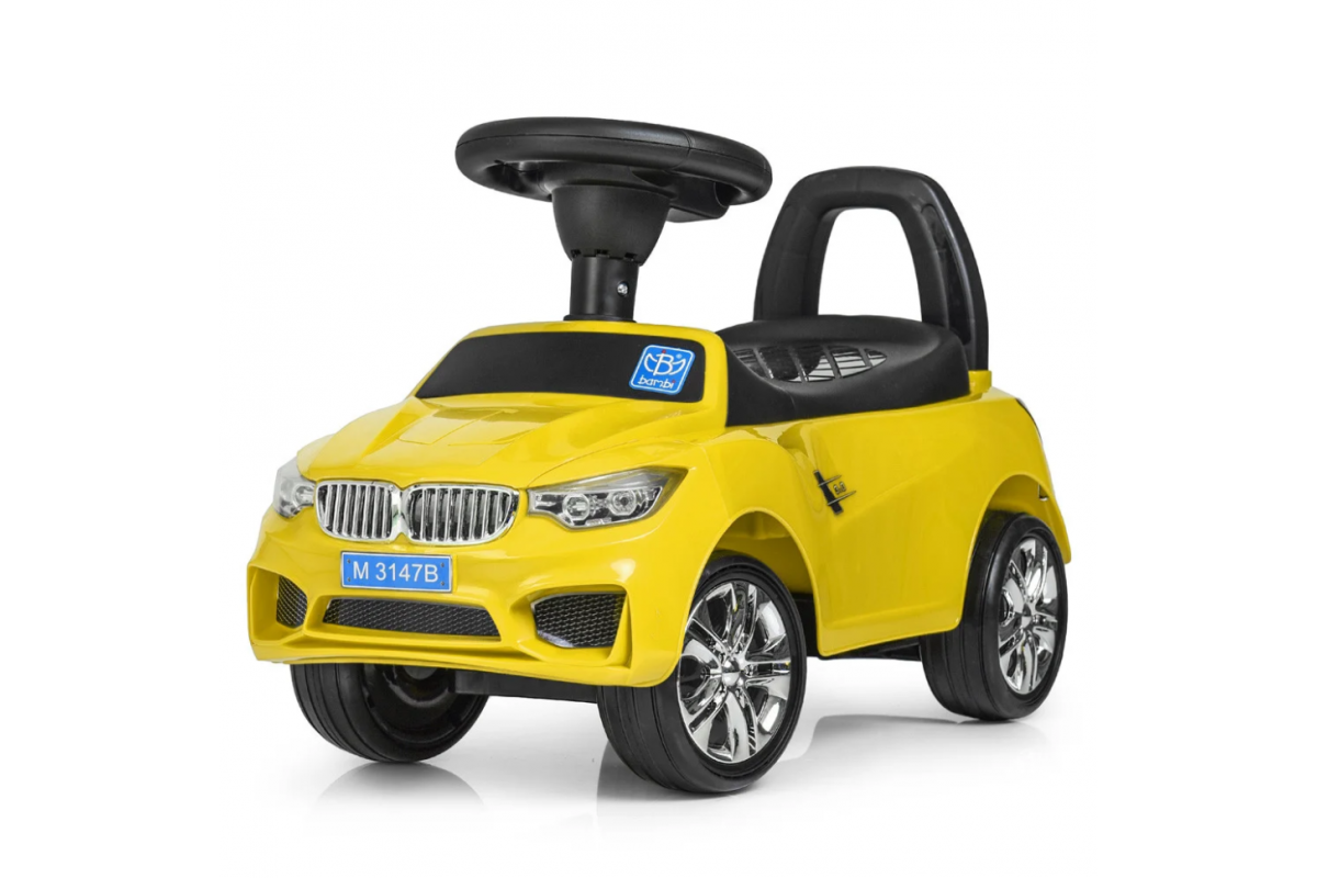 Каталка-толокар Bambi M 3147B-6 Жовтий музичний Каталка-толокар Bambi M 3147B-6 Жовтий музичний