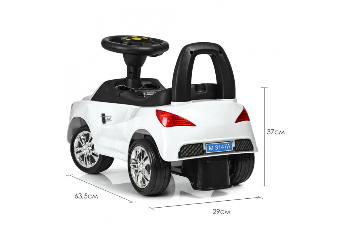 Каталка-толокарь Bambi M 3147A-1 Белый музыкальный Каталка-толокарь Bambi M 3147A-1 Белый музыкальный