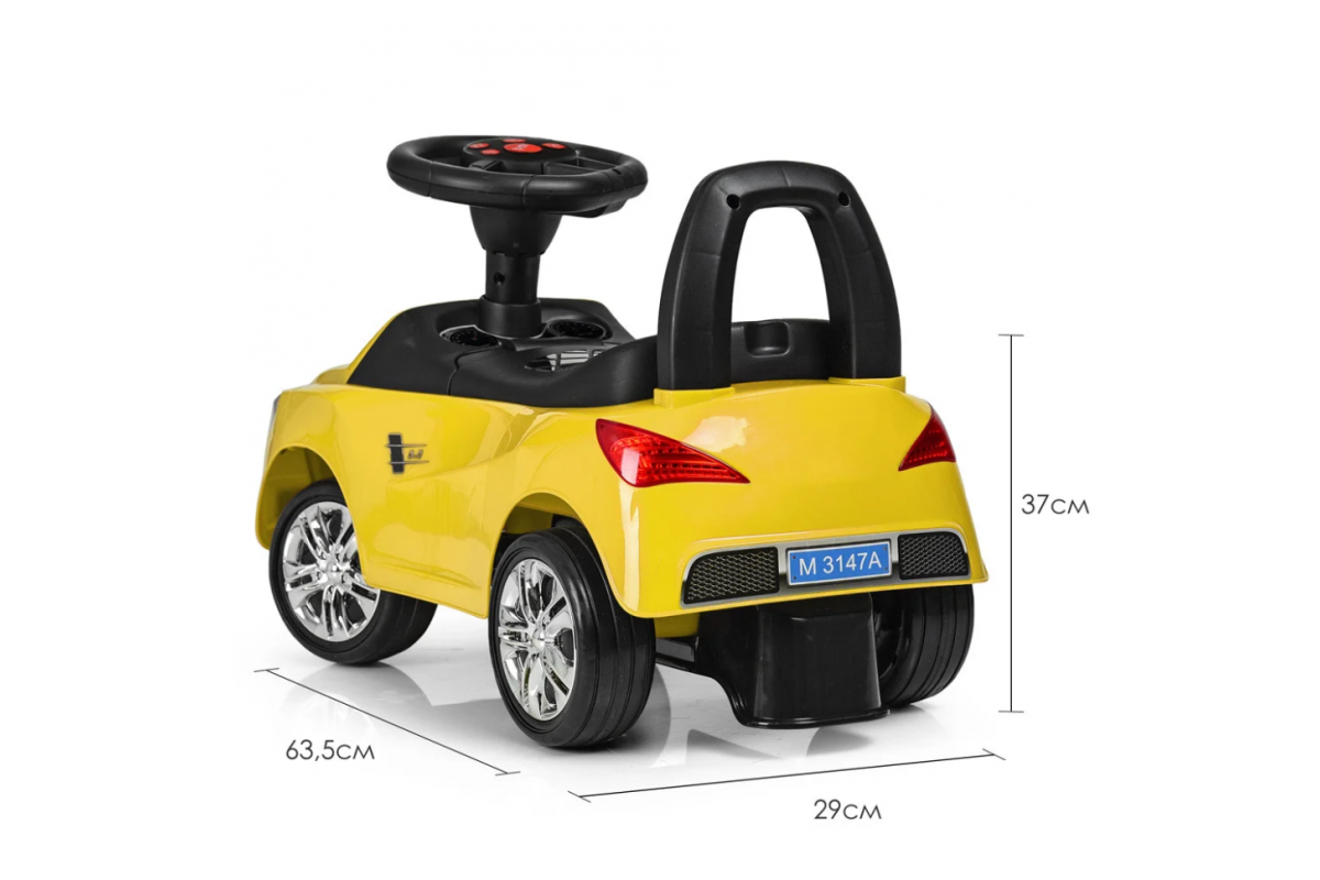 Каталка-толокарь Bambi M 3147A-6 Желтый музыкальный Каталка-толокарь Bambi M 3147A-6 Желтый музыкальный
