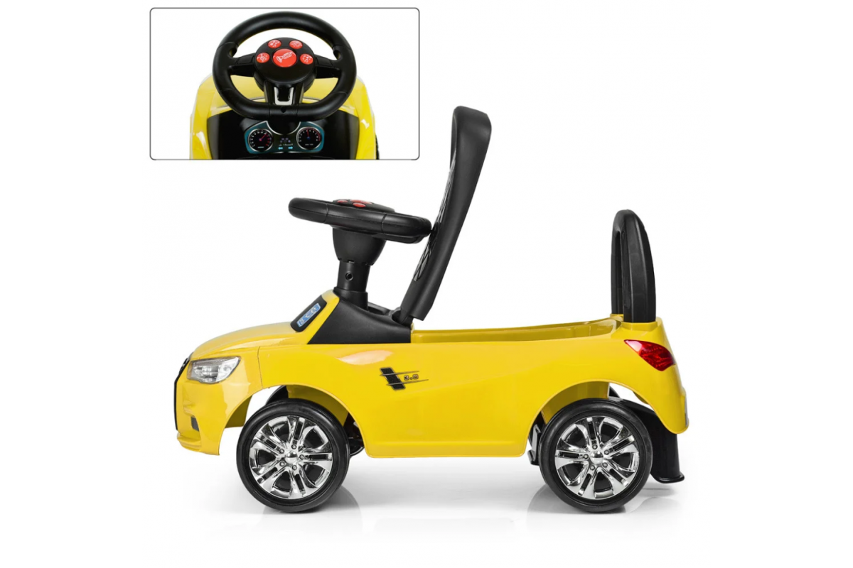 Каталка-толокарь Bambi M 3147A-6 Желтый музыкальный Каталка-толокарь Bambi M 3147A-6 Желтый музыкальный