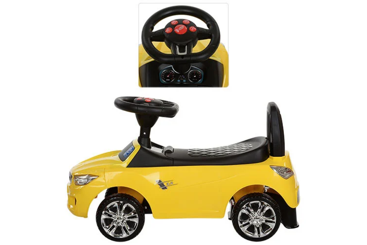 Каталка-толокар Bambi M 3147B-6 Жовтий музичний Каталка-толокар Bambi M 3147B-6 Жовтий музичний