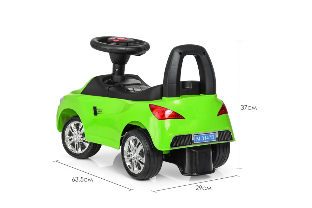 Каталка-толокар Bambi M 3147B-5 Зелений музичний Каталка-толокар Bambi M 3147B-5 Зелений музичний