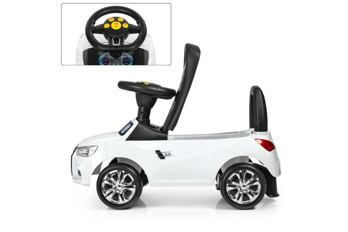 Каталка-толокарь Bambi M 3147A-1 Белый музыкальный Каталка-толокарь Bambi M 3147A-1 Белый музыкальный