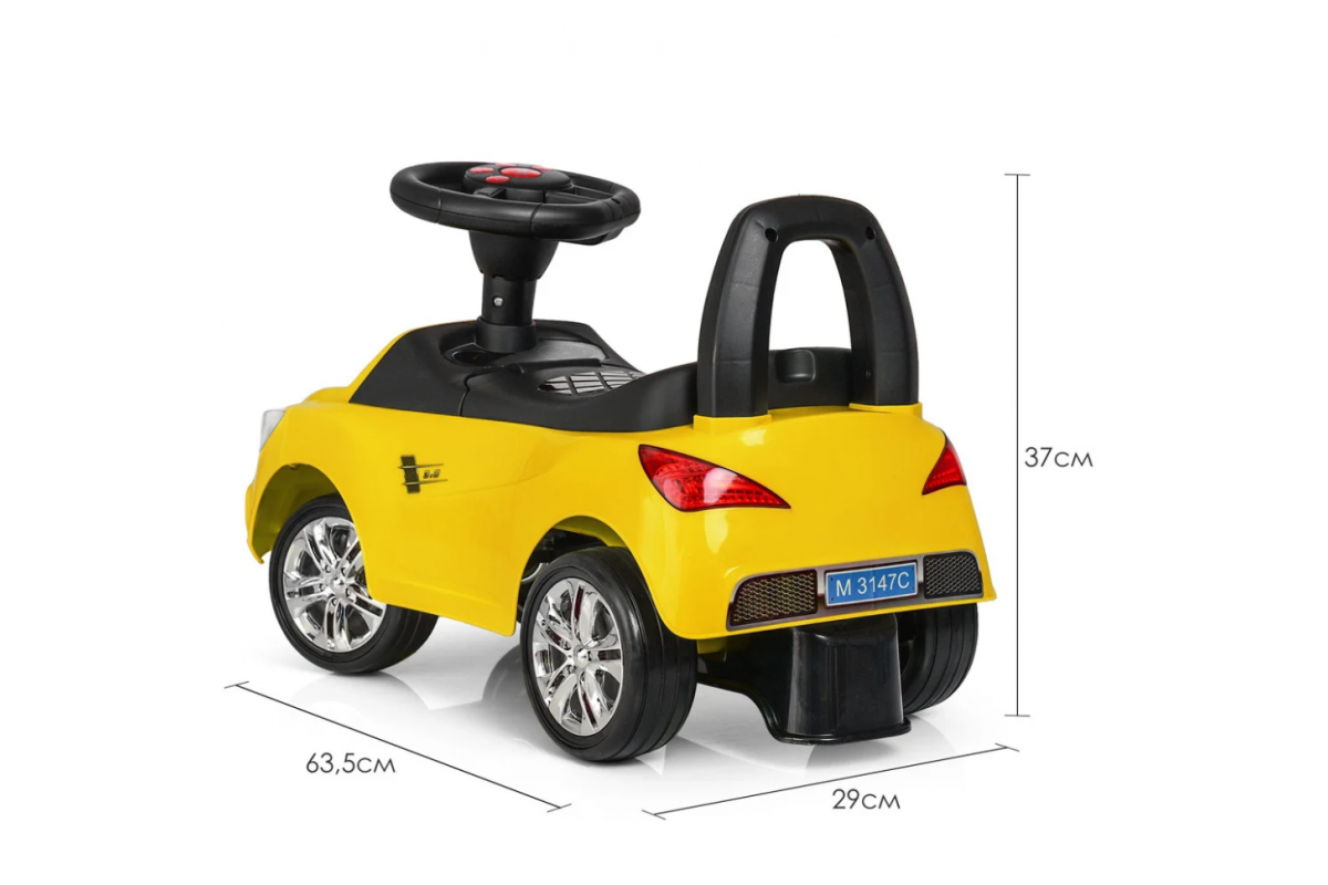 Каталка-толокарь Bambi M 3147C-6 Желтый музыкальный Каталка-толокарь Bambi M 3147C-6 Желтый музыкальный