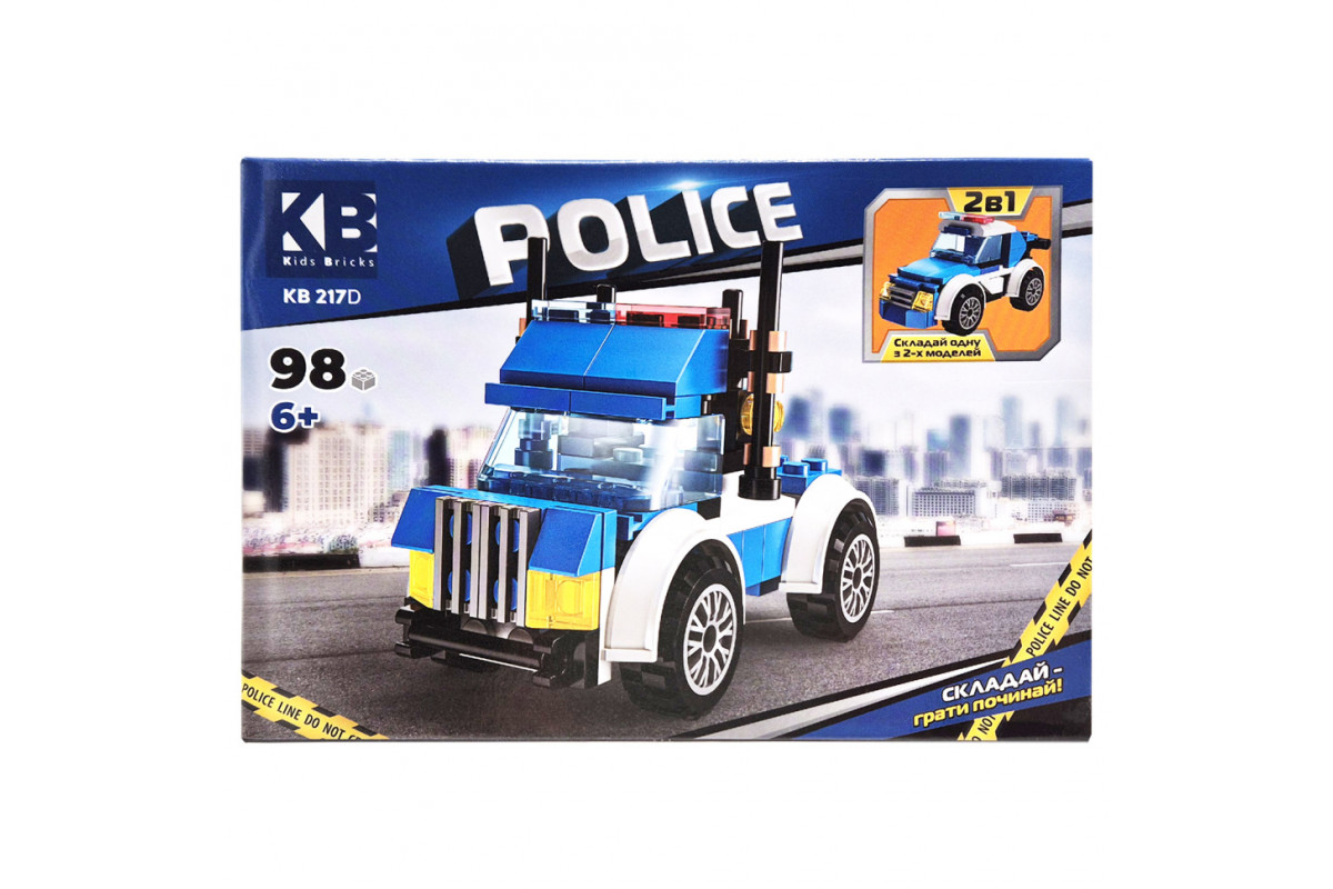 Дитячий конструктор Поліцейська серія Police KB 217D 2 в 1, 98 деталей Дитячий конструктор Поліцейська серія Police KB 217D 2 в 1, 98 деталей