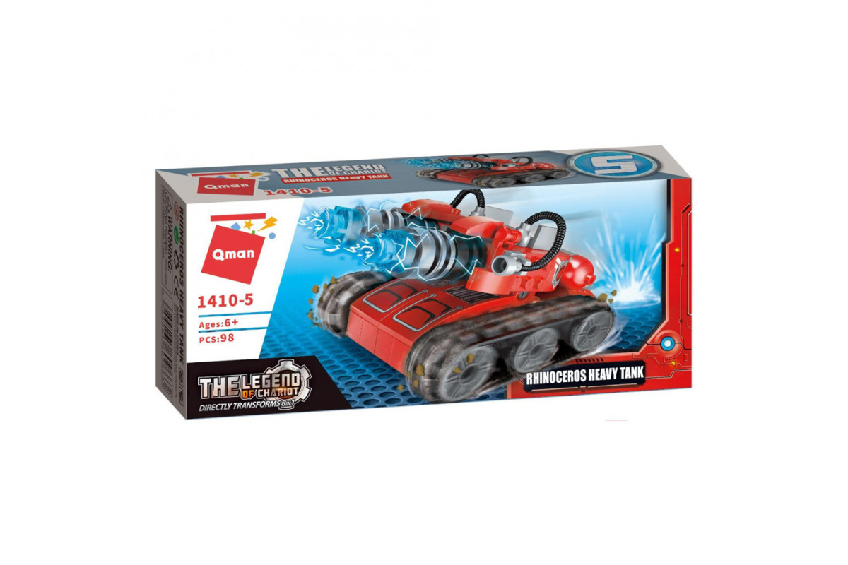 Конструктор Qman 1410-1-8 Пожарная техника, 79 дет Rhinoceros Heavy Tank Конструктор Qman 1410-1-8 Пожарная техника, 79 дет Rhinoceros Heavy Tank