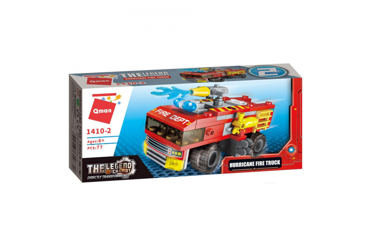 Конструктор Qman 1410-1-8 Пожарная техника, 79 дет Hurricane Fire Truck Конструктор Qman 1410-1-8 Пожарная техника, 79 дет Hurricane Fire Truck