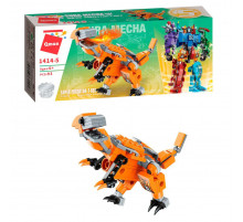 Дитячий Конструктор Qman 1414-1-6 трансформер (робот + динозавр) 93 дет  T-Rex 