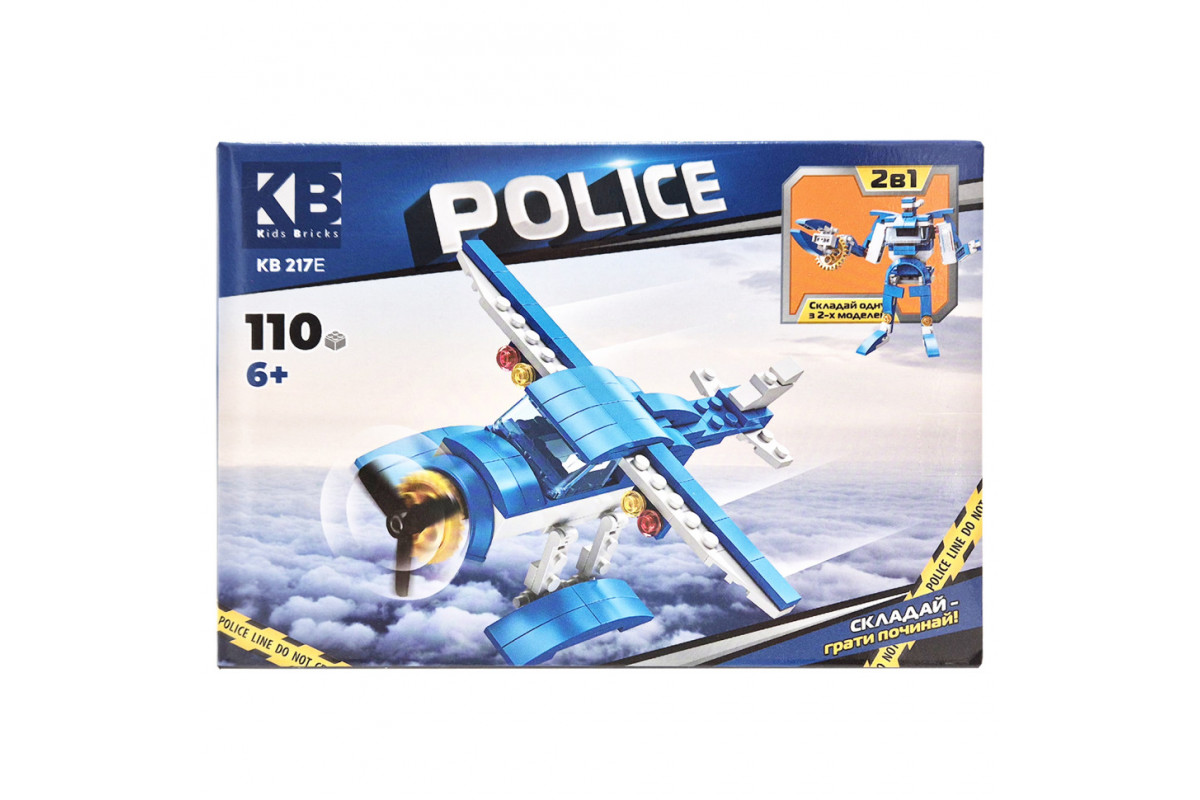 Детский конструктор Полицейская серия Police KB 217E 2 в 1, 110 деталей Детский конструктор Полицейская серия Police KB 217E 2 в 1, 110 деталей