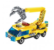Дитячий Конструктор Qman 1408-1-8 транспорт, 76 дет  Wheeled Excavator 