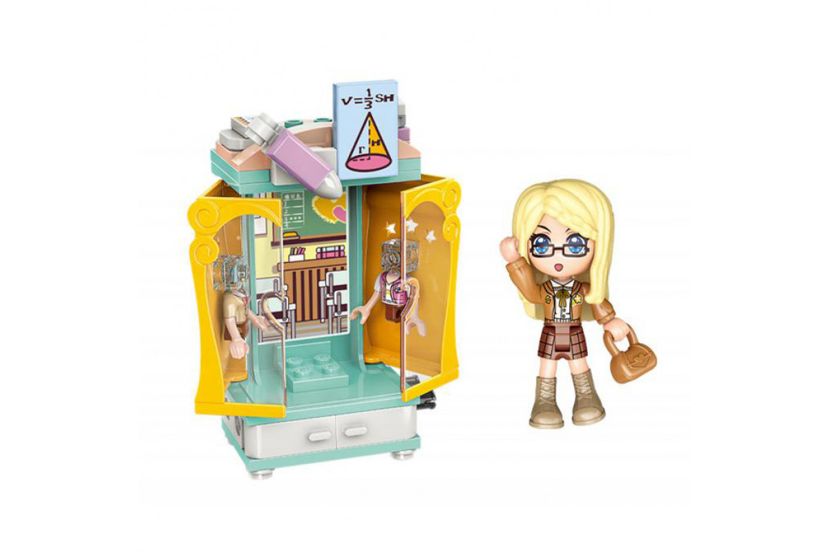 Конструктор Bambi 34012-1/8 фигурка, аксессуары Школьница Конструктор Bambi 34012-1/8 фигурка, аксессуары Школьница