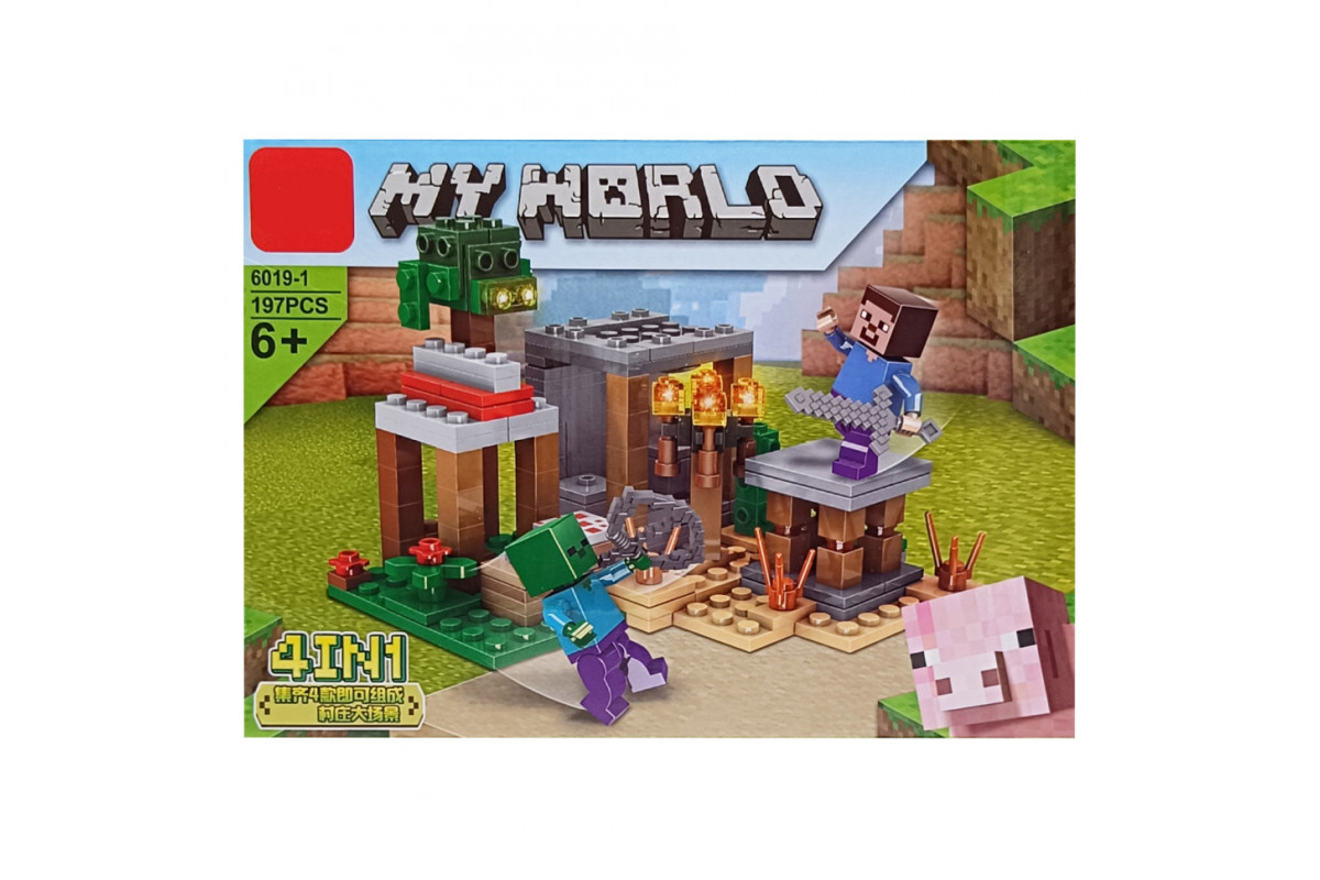 Детский конструктор Minecraft LD6019-1, 197 деталей Детский конструктор Minecraft LD6019-1, 197 деталей