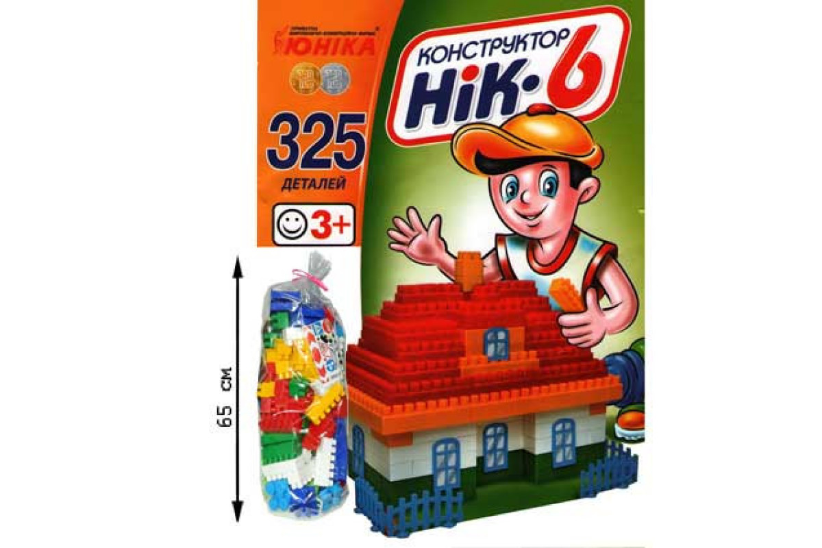 Детский конструктор НИК-6 70934, 325 больших деталей Детский конструктор НИК-6 70934, 325 больших деталей