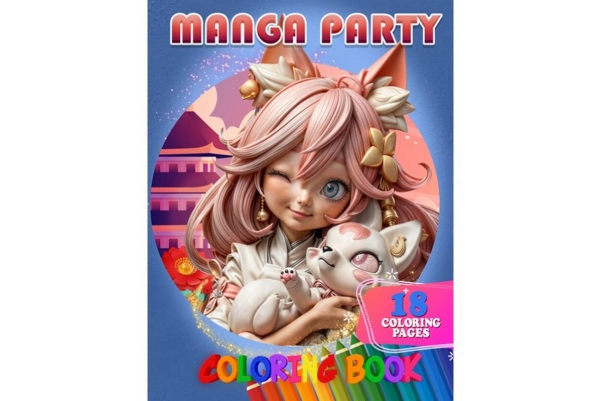 Розмальовка для дітей Manga Party А05122412 формат А4 Розмальовка для дітей Manga Party А05122412 формат А4