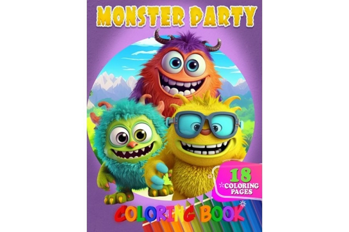Розмальовка для дітей Monster Party А05122406 формат А4 Розмальовка для дітей Monster Party А05122406 формат А4