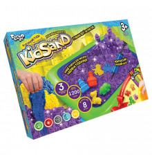 Кинетический песок KidSand набор 8096DT, 1200 г песка и песочница