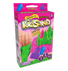 Кинетический песок KidSand KS-05-01U, 200 г в наборе Розовые замки