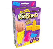 Кинетический песок KidSand KS-05-01U, 200 г в наборе Фиолетовые замки