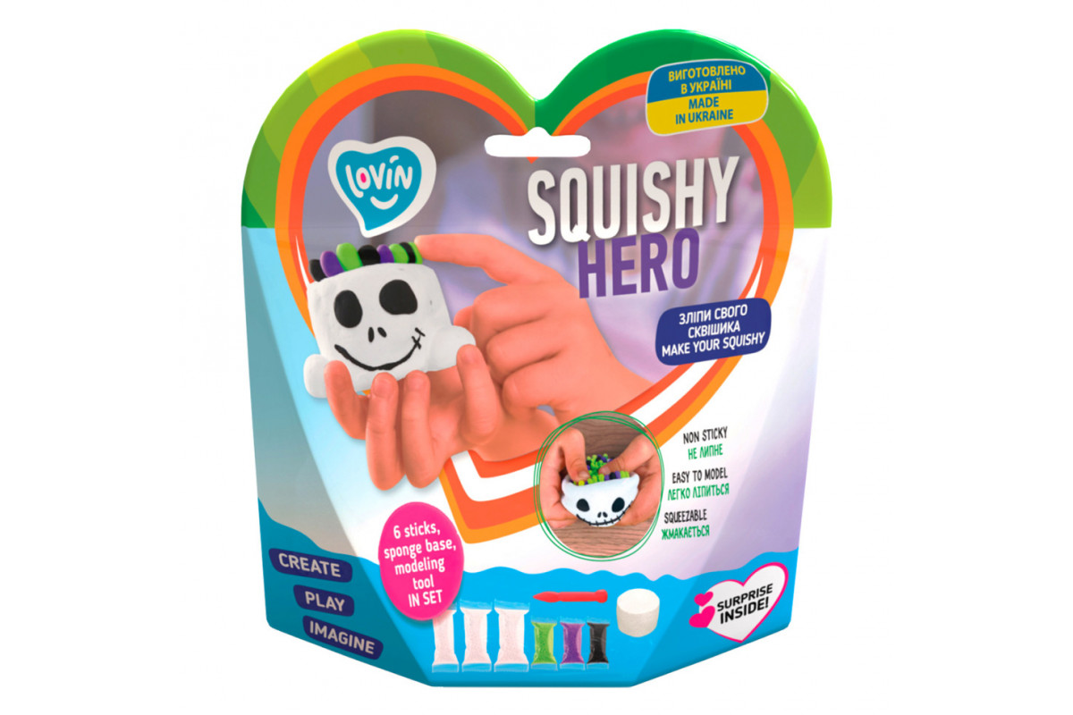 Набір для ліплення з повітряним пластиліном Squishy Scary Ghost ТМ Lovin 70126 Набір для ліплення з повітряним пластиліном Squishy Scary Ghost ТМ Lovin 70126