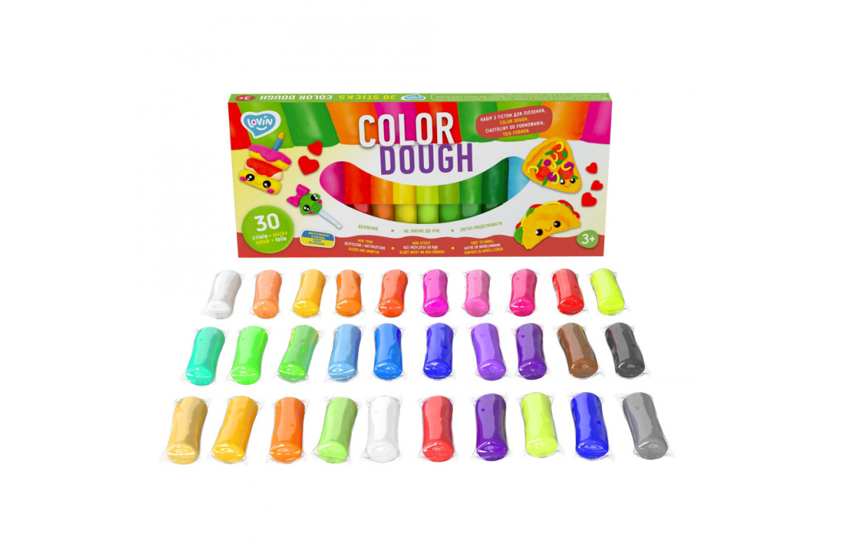 Набор для лепки с тестом Color Dough 41205, 30 стыков. Набор для лепки с тестом Color Dough 41205, 30 стыков.