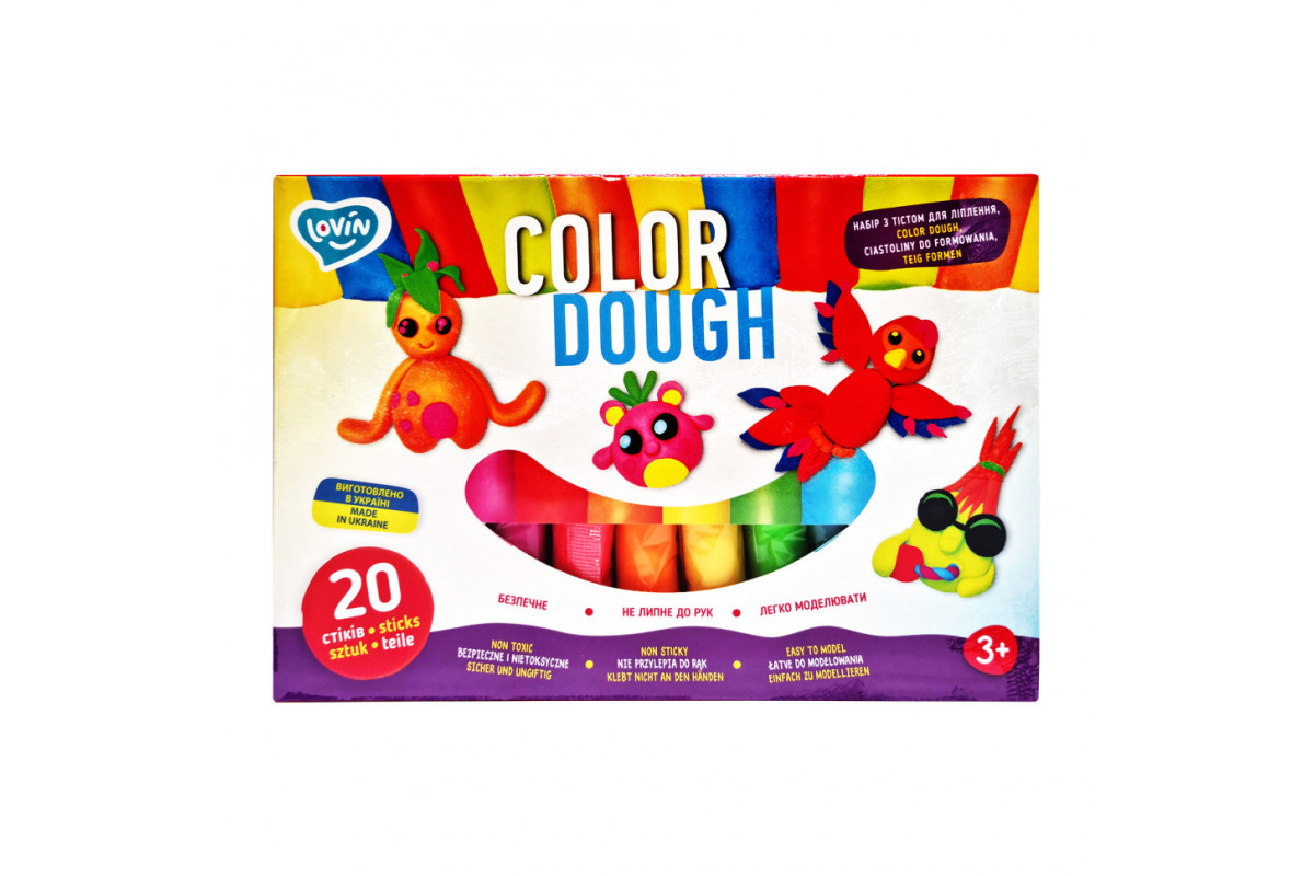 Набор для лепки с тестом Color Dough 41204, 20 стыков. Набор для лепки с тестом Color Dough 41204, 20 стыков.