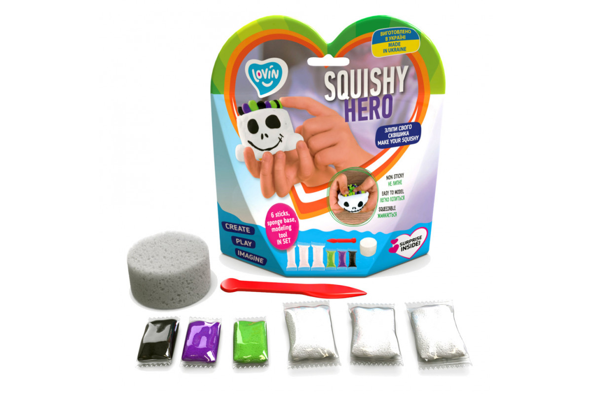 Набір для ліплення з повітряним пластиліном Squishy Scary Ghost ТМ Lovin 70126 Набір для ліплення з повітряним пластиліном Squishy Scary Ghost ТМ Lovin 70126