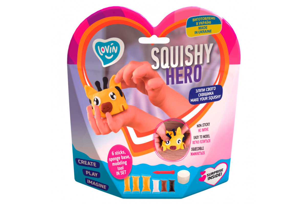 Набір для ліплення з повітряним пластиліном Squishy SquiRaff ТМ Lovin 70127 Набір для ліплення з повітряним пластиліном Squishy SquiRaff ТМ Lovin 70127