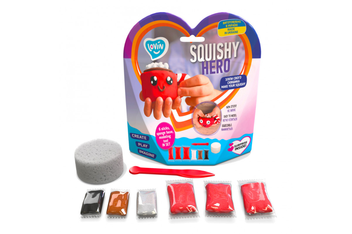 Набір для ліплення з повітряним пластиліном Squishy CupCao ТМ Lovin 70125 Набір для ліплення з повітряним пластиліном Squishy CupCao ТМ Lovin 70125