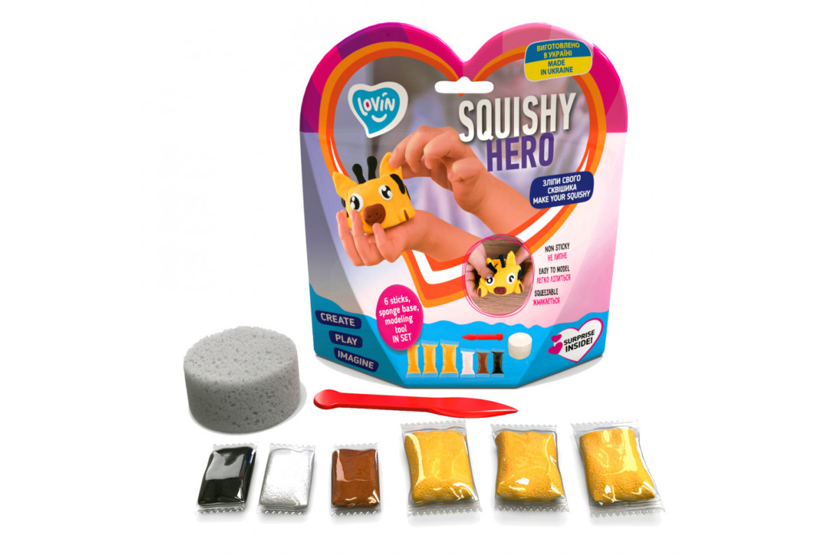 Набір для ліплення з повітряним пластиліном Squishy SquiRaff ТМ Lovin 70127 Набір для ліплення з повітряним пластиліном Squishy SquiRaff ТМ Lovin 70127