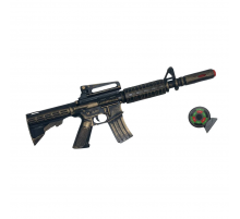 Іграшковий автомат з м'якими кулями M16 PF Golden Gun 910GG  Золотий