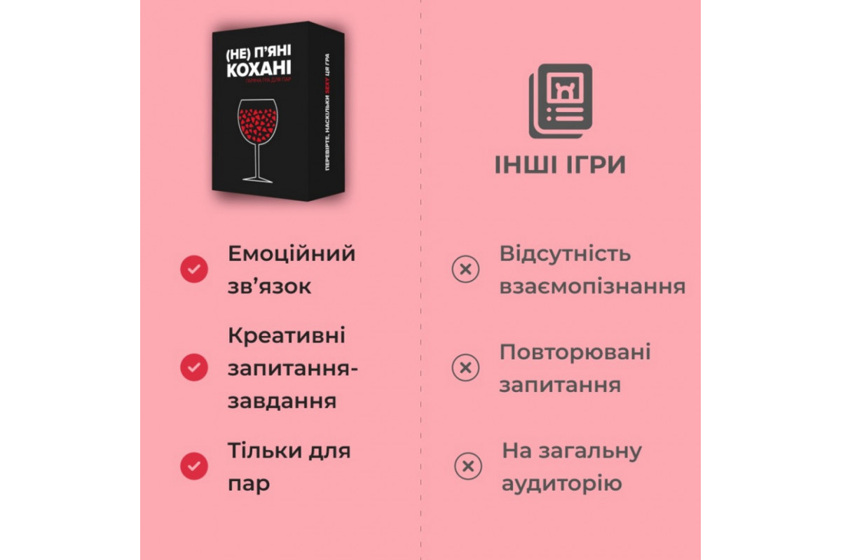 Настільна гра «(Не) п'яні кохані» 0021MG, для пар Настільна гра «(Не) п'яні кохані» 0021MG, для пар