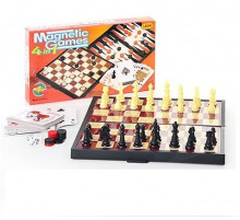 Настольные игры шахматы, нарды, шашки 9841 в комплекте карты