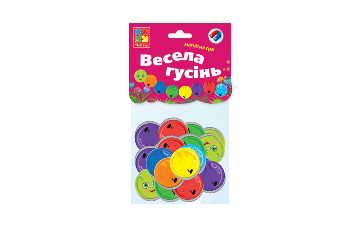 Магнитная игра для детей "Веселая гусеница" Vladi Toys VT5900-04 (укр) Магнитная игра для детей "Веселая гусеница" Vladi Toys VT5900-04 (укр)