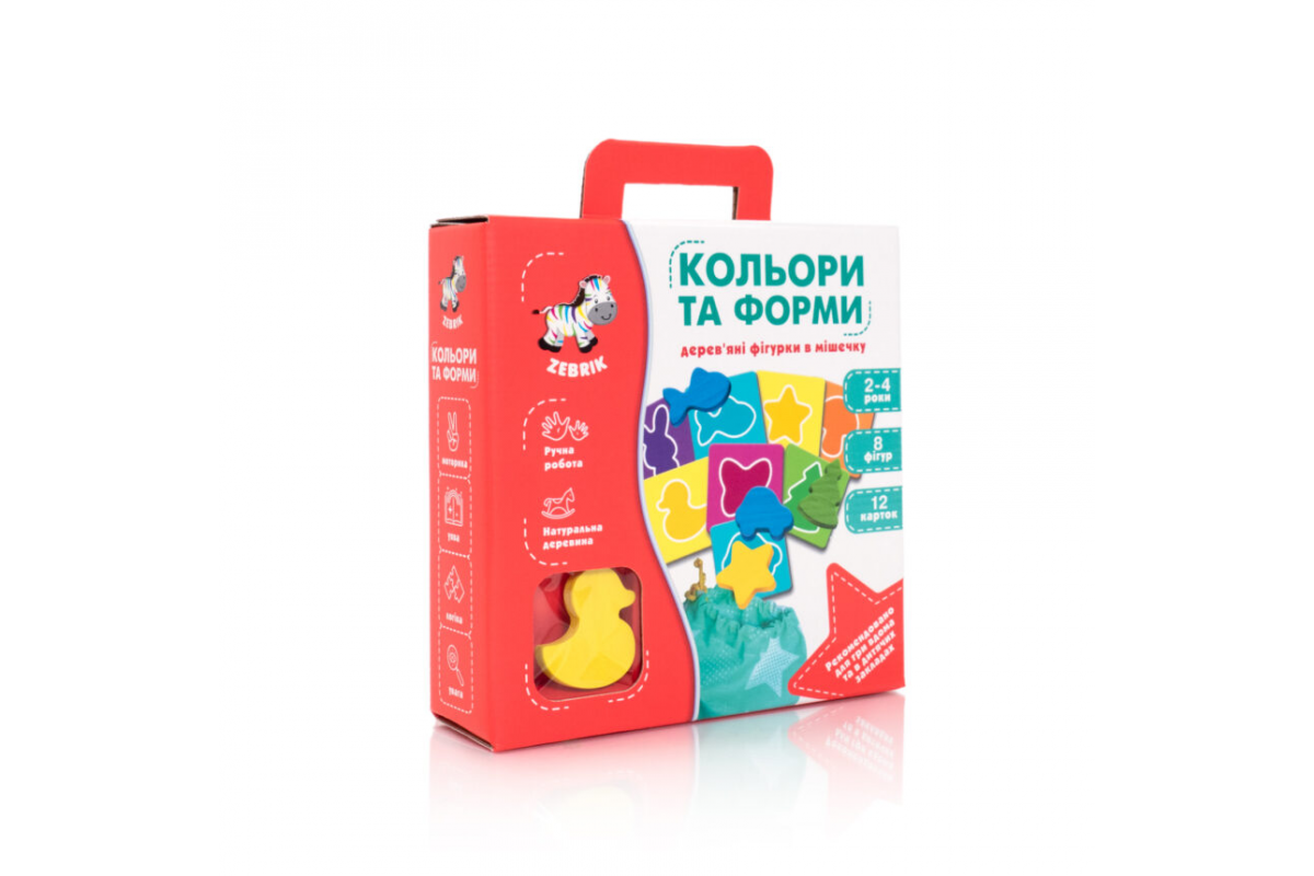 Розвиваюча гра-сортер Кольори та форми ZB2001-01 з дерева Розвиваюча гра-сортер Кольори та форми ZB2001-01 з дерева