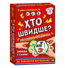 Настільна гра Хто швидше? Вивчаємо англійську Ранок 19120061 