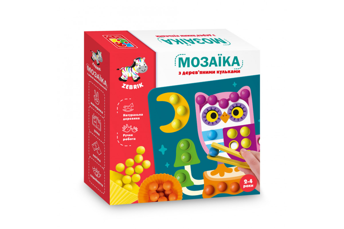 Мозаїка з дерев'яними кульками Мозаїка з дерев'яними кульками