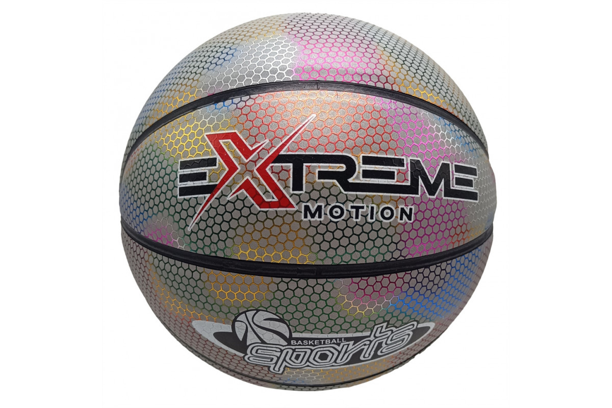 М'яч баскетбольний Extreme Motion BB2208(White) № 7 світловідбиваючий М'яч баскетбольний Extreme Motion BB2208(White) № 7 світловідбиваючий