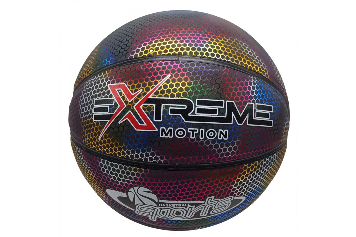 М'яч баскетбольний Extreme Motion BB2208(Black) № 7 світловідбиваючий М'яч баскетбольний Extreme Motion BB2208(Black) № 7 світловідбиваючий
