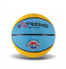 Мяч баскетбольный Extreme Motion BB1485 №7, 520 грамм Желто-голубой