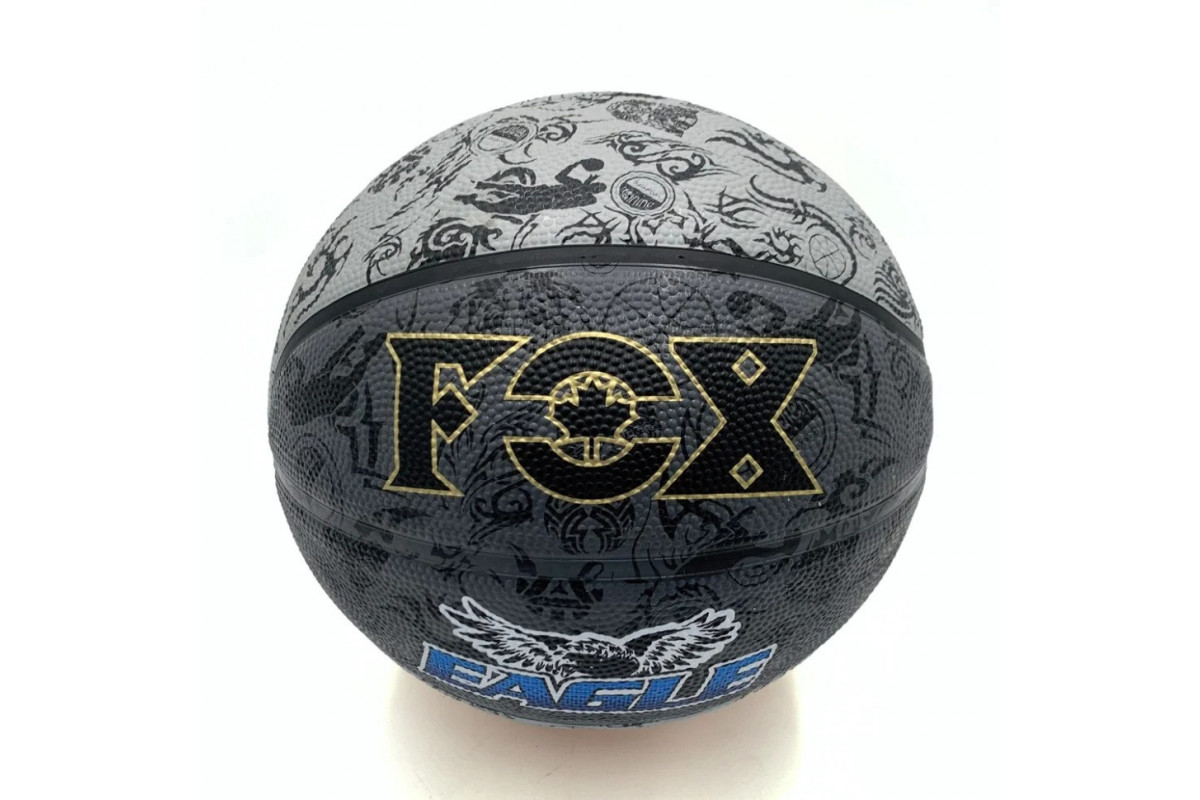 Мяч баскетбольный Fox ball №7 NE-BAS-1027, черно-серый Мяч баскетбольный Fox ball №7 NE-BAS-1027, черно-серый