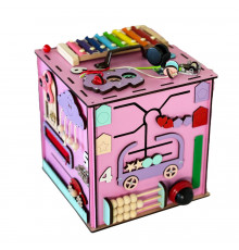Развивающая игрушка Бизикуб TG145644630, 30х30х30 см Розовый