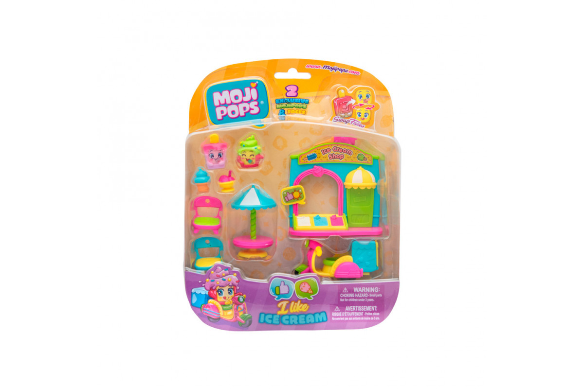 Игровой набор Джелатерия Moji Pops PMPSB216IN20, 2 фигурки, аксессуары Игровой набор Джелатерия Moji Pops PMPSB216IN20, 2 фигурки, аксессуары