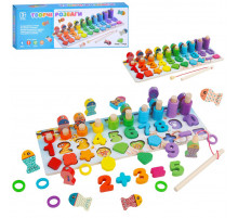Деревянная игрушка Многофункциональная доска MD 0852 фигуры, рыбалка