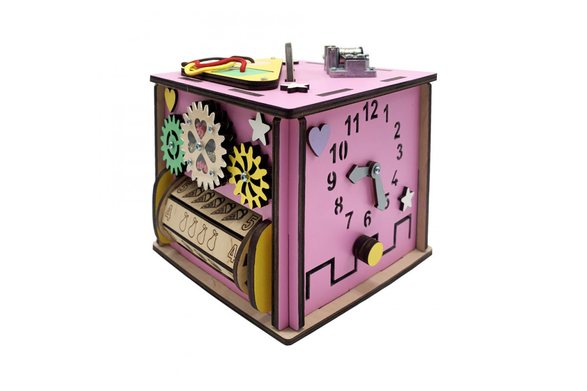 Развивающая игрушка Бизикуб Tempo Group TG270876 15х15х15 см Розовый Развивающая игрушка Бизикуб Tempo Group TG270876 15х15х15 см Розовый
