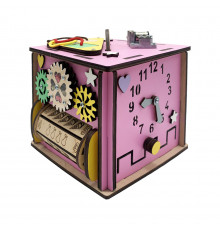 Развивающая игрушка Бизикуб Tempo Group TG270876 15х15х15 см Розовый