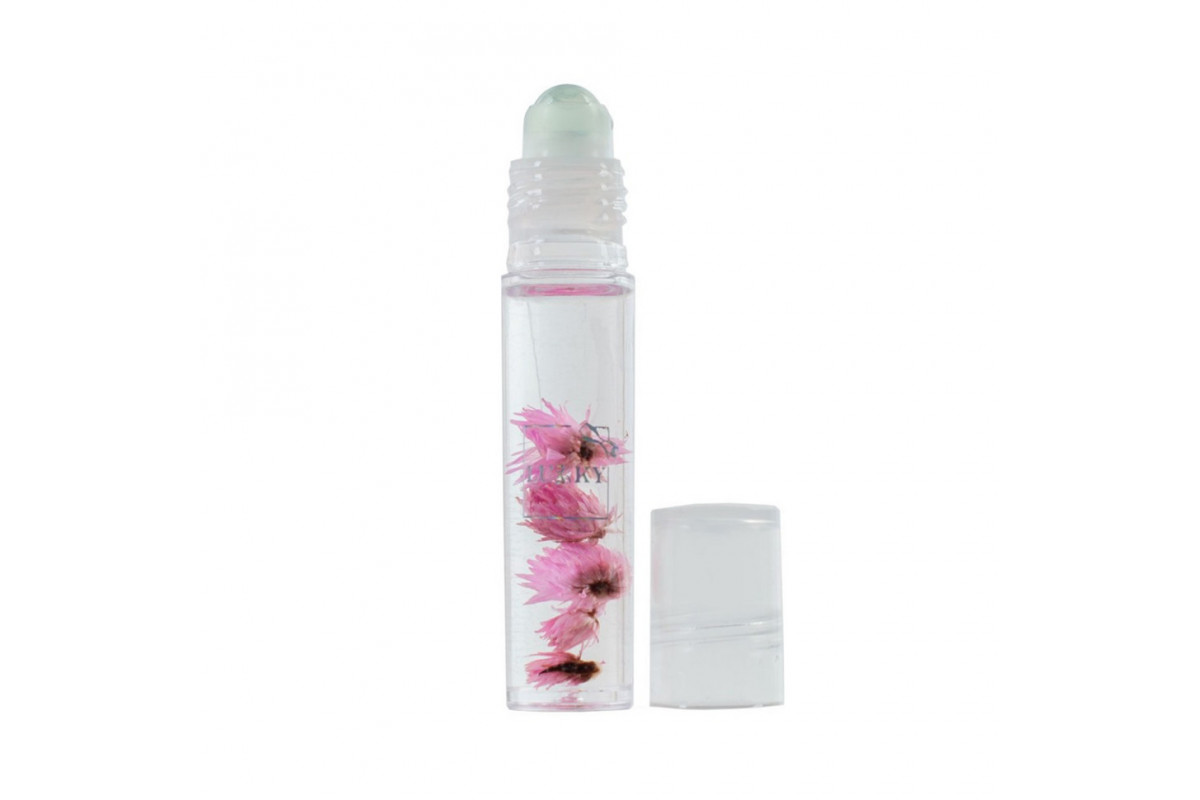 Детское масло-блеск для губ Aqua Fleur T22004 с розовыми цветами. Детское масло-блеск для губ Aqua Fleur T22004 с розовыми цветами.